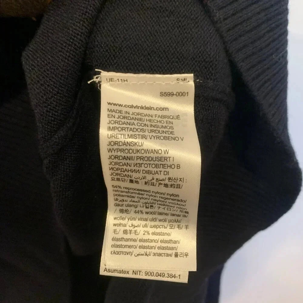 Mens Calvin Klein Wool Blend Sweater 2XL NWT -B3 - Picture 5 of 5